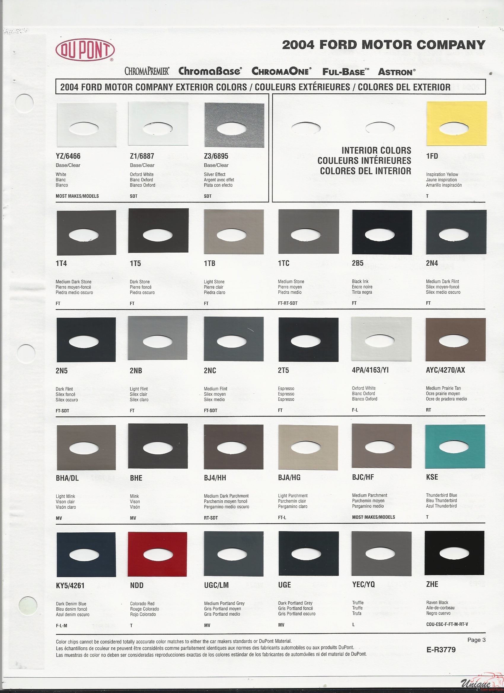 2004 Ford-2 Paint Charts